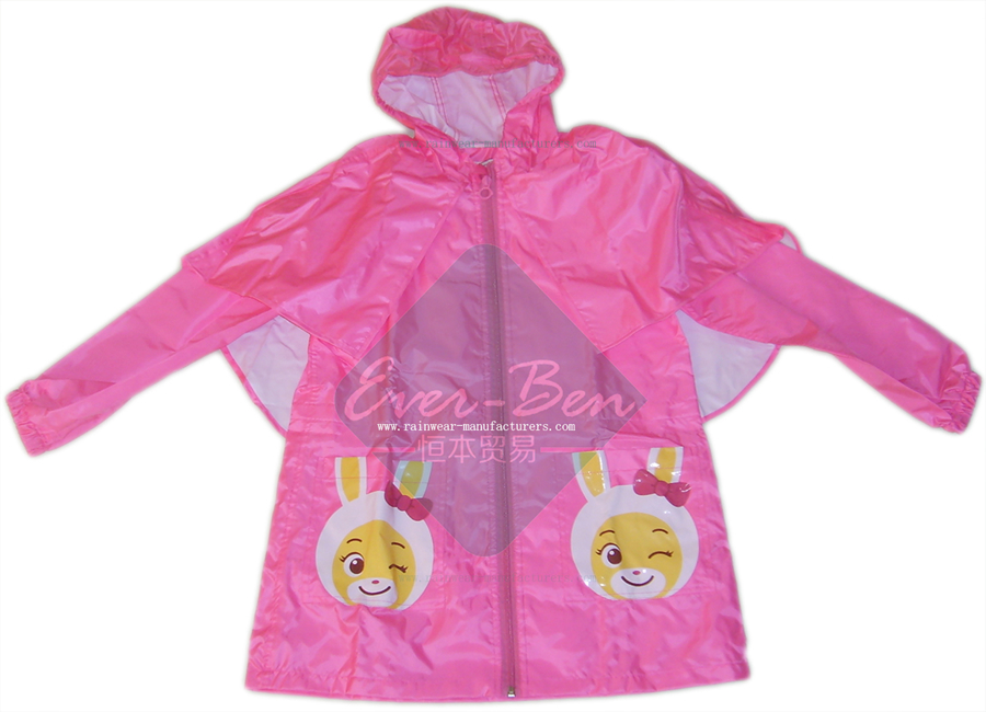 Pink rain jacket